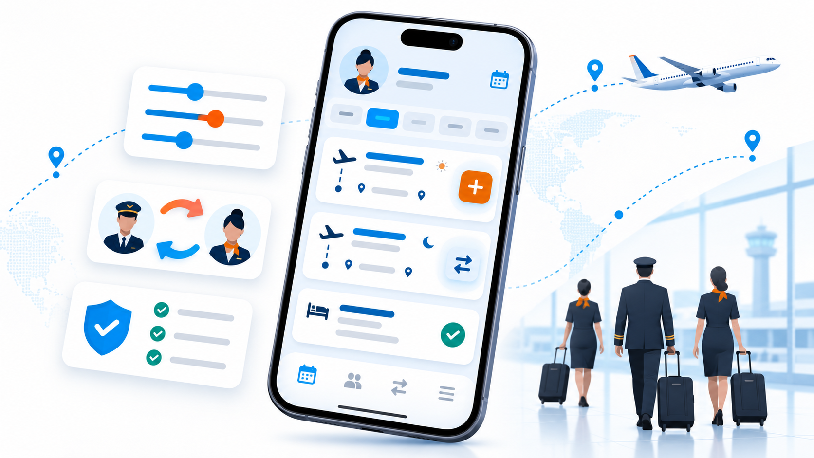 Mobile crew scheduling and duty swap application