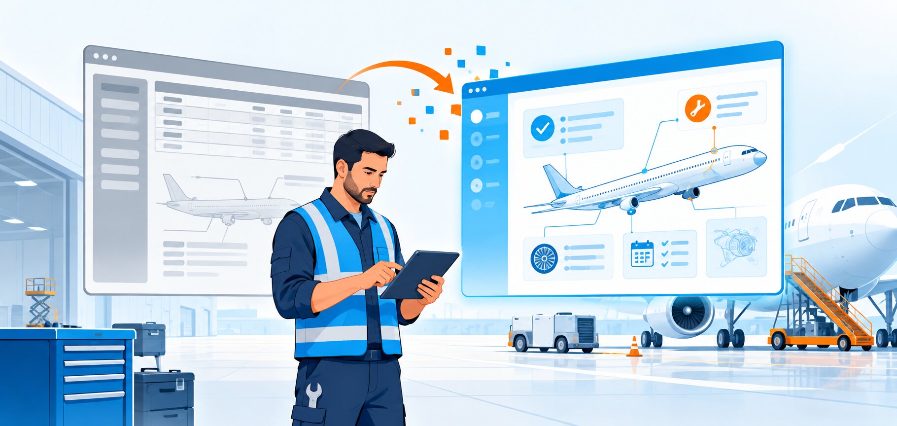 ERP cutover and change management in aviation maintenance