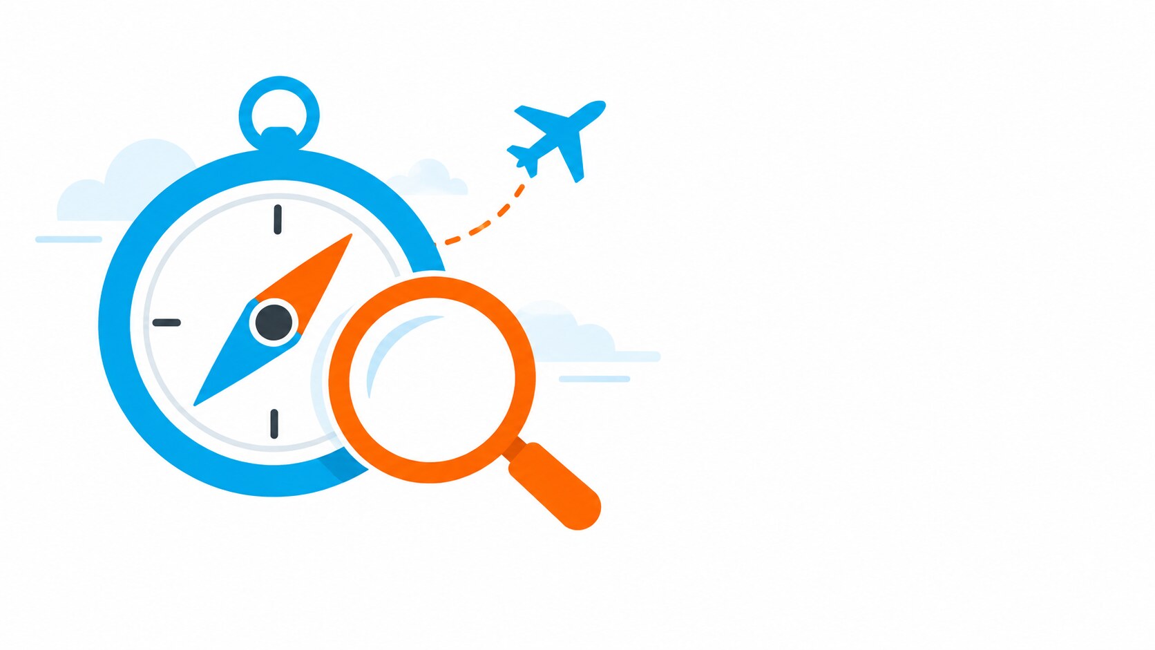 Compass and magnifying glass representing finding the right software fit