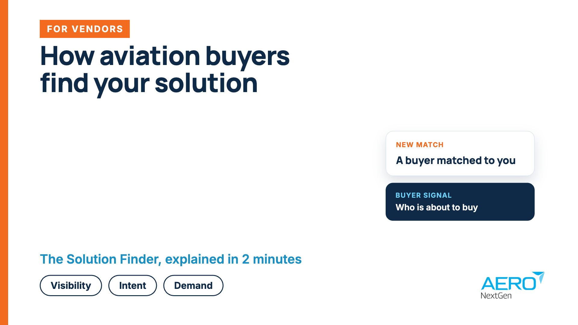 How aviation buyers find your solution. The Solution Finder explained in 2 minutes.